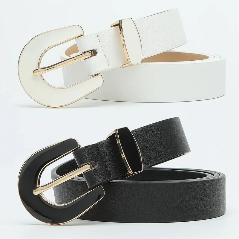 

Men's and Women's Belts PU High-quality Leather Alloy Metal High-end Needle Buckle Light Luxury Fashion Belt