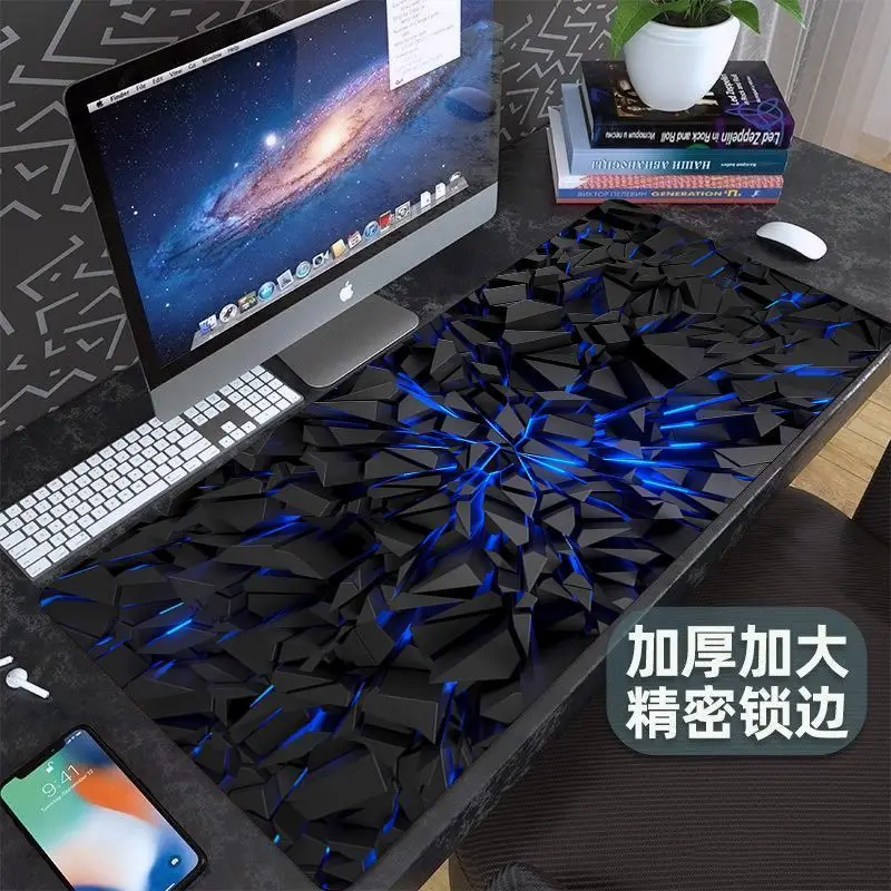 Technology Feel Cool Rubber Mouse Pad Esports Gaming Large Small Laptop Deskmat Keyboard Mat Stitched Edge Non-Slip Desk Pad