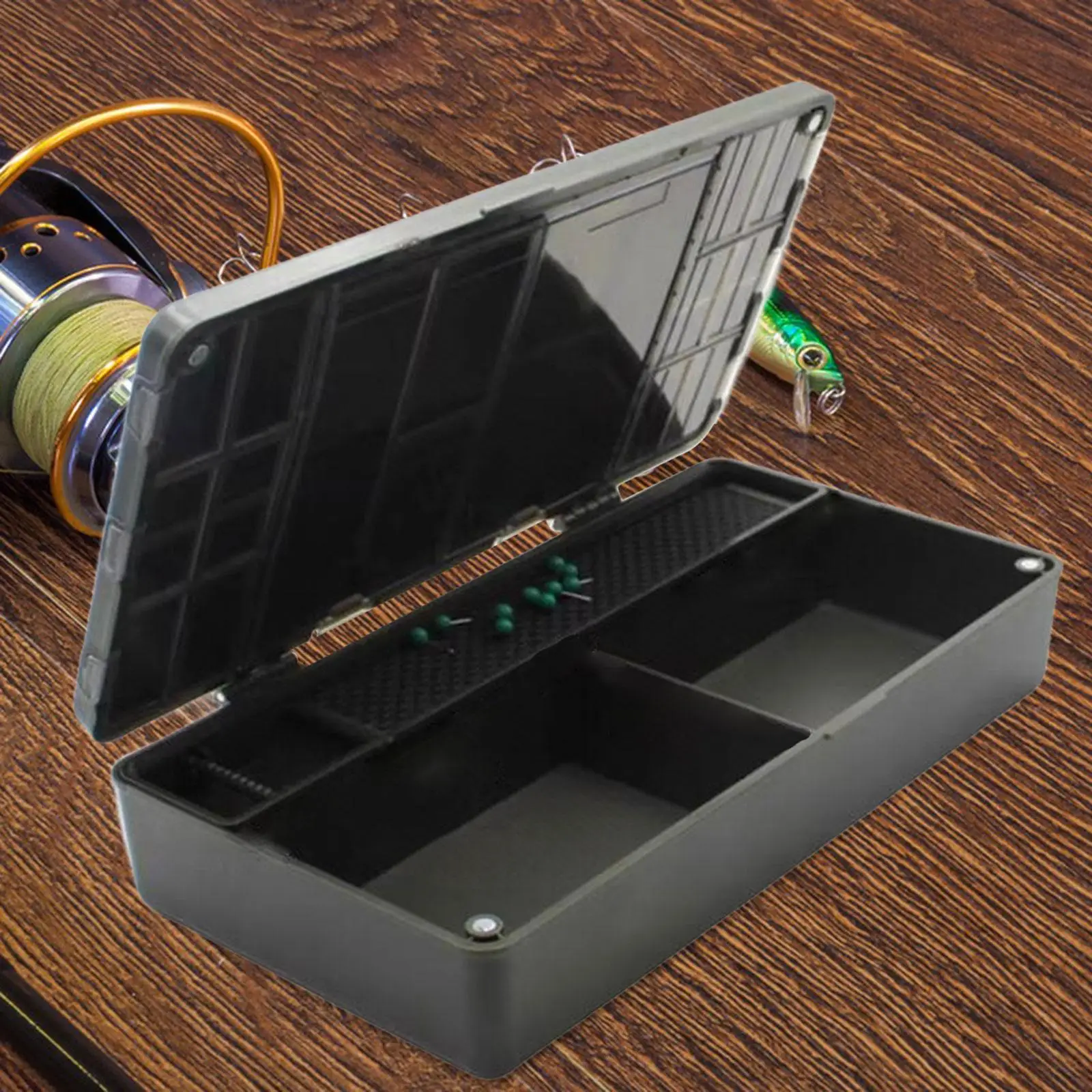 

Carp Fishing Tackle Box Magnet Compact Storage Case Portable Tackle Organizer for Ring Screw Lures Hooks Swivels Jigs Equipment