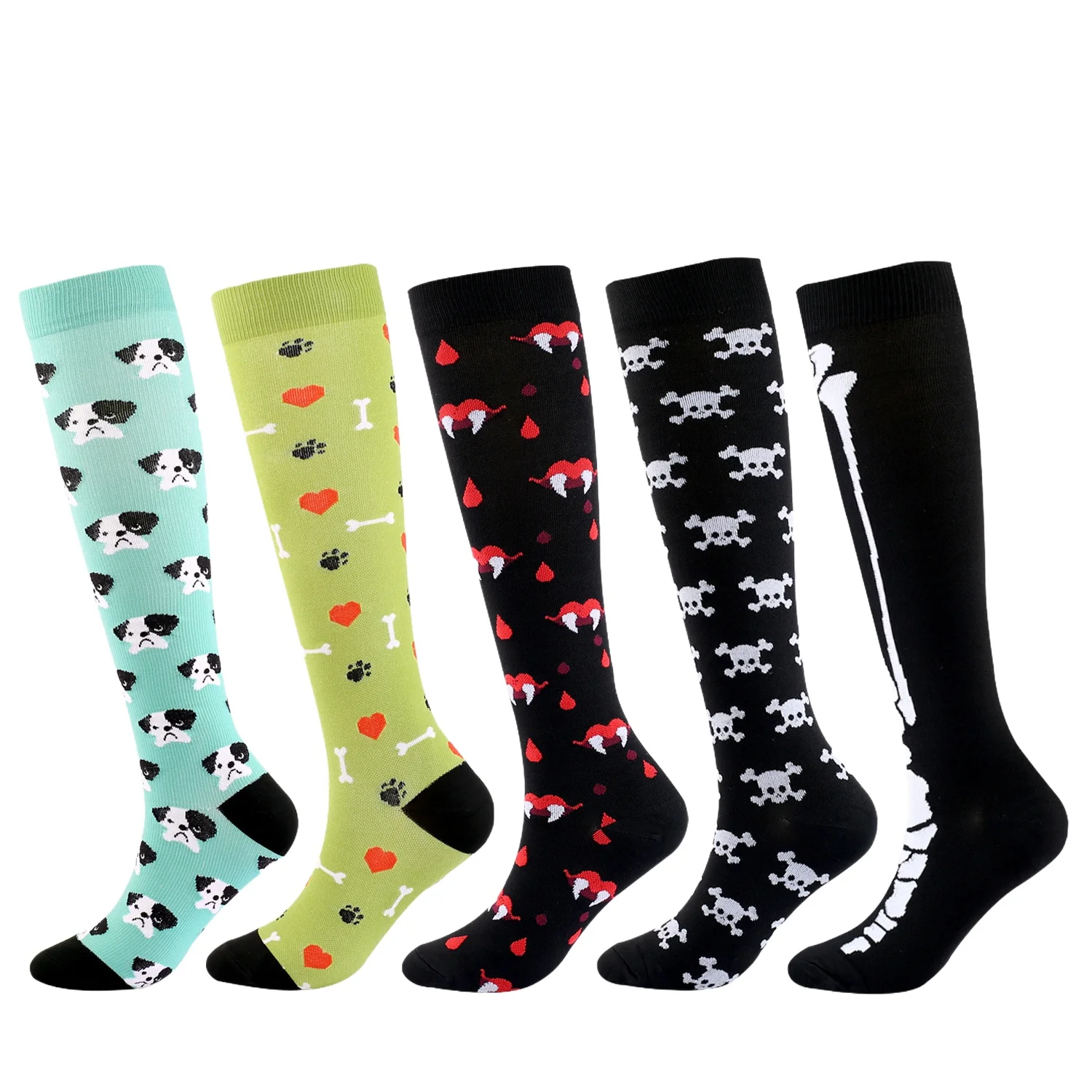 Halloween Compression Socks - Outdoor Sports Cycling Running Elastic Calf Socks For Women Men