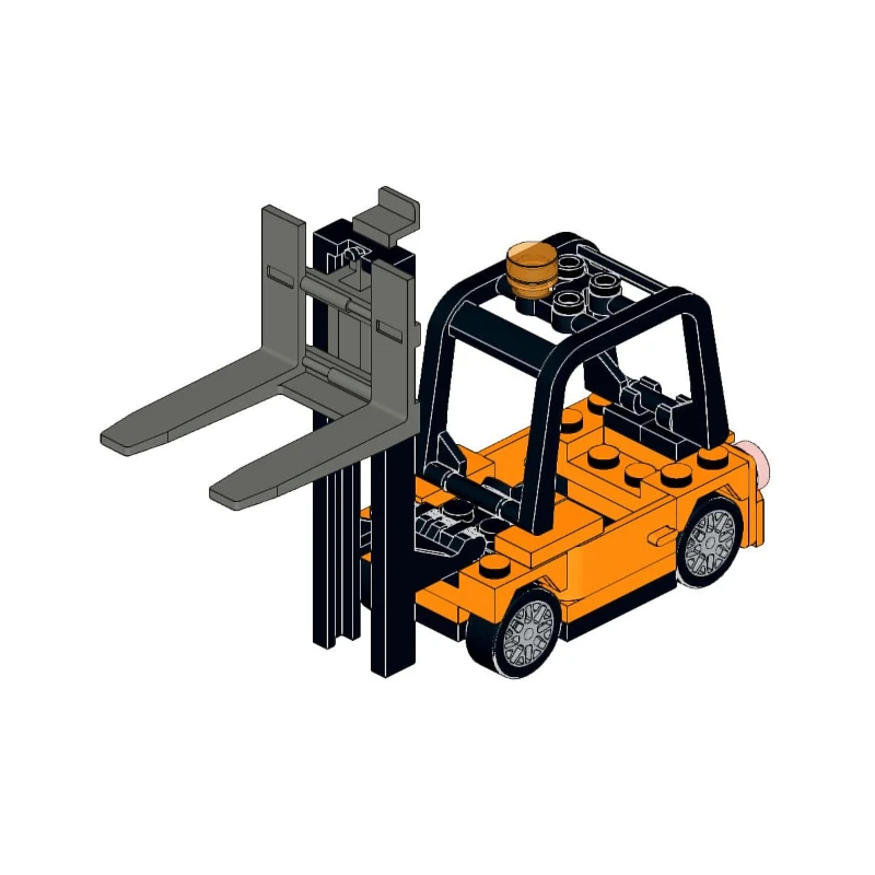 

MOC Building Blocks Set Kids Puzzle Toys Gift Creative Mini Forklift Model City Engineering Modular Industrial Lift Truck Set