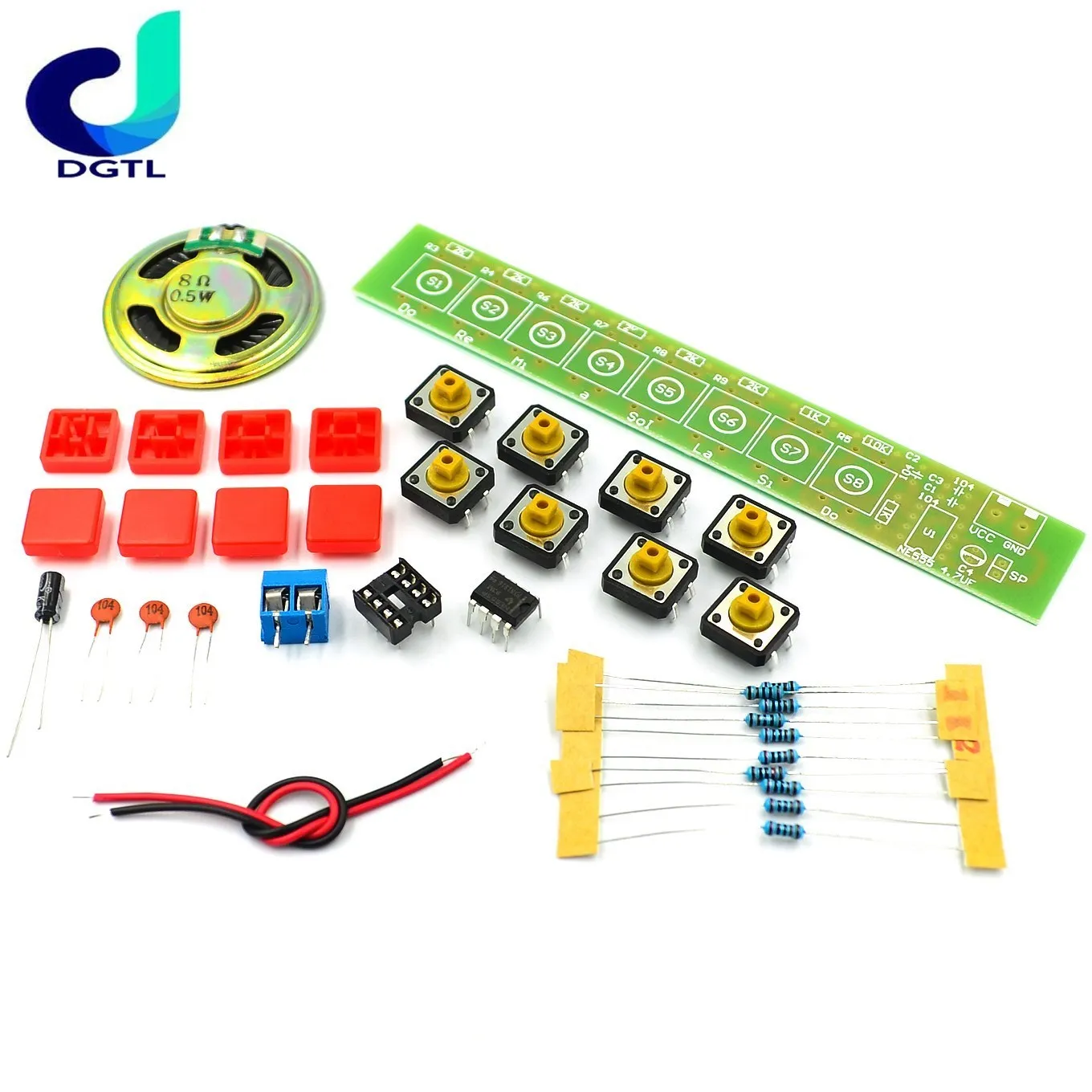 

1SET NE555 Component Electronics Electric Piano Organ Module DIY Kit Learn electronic principles, children's lab