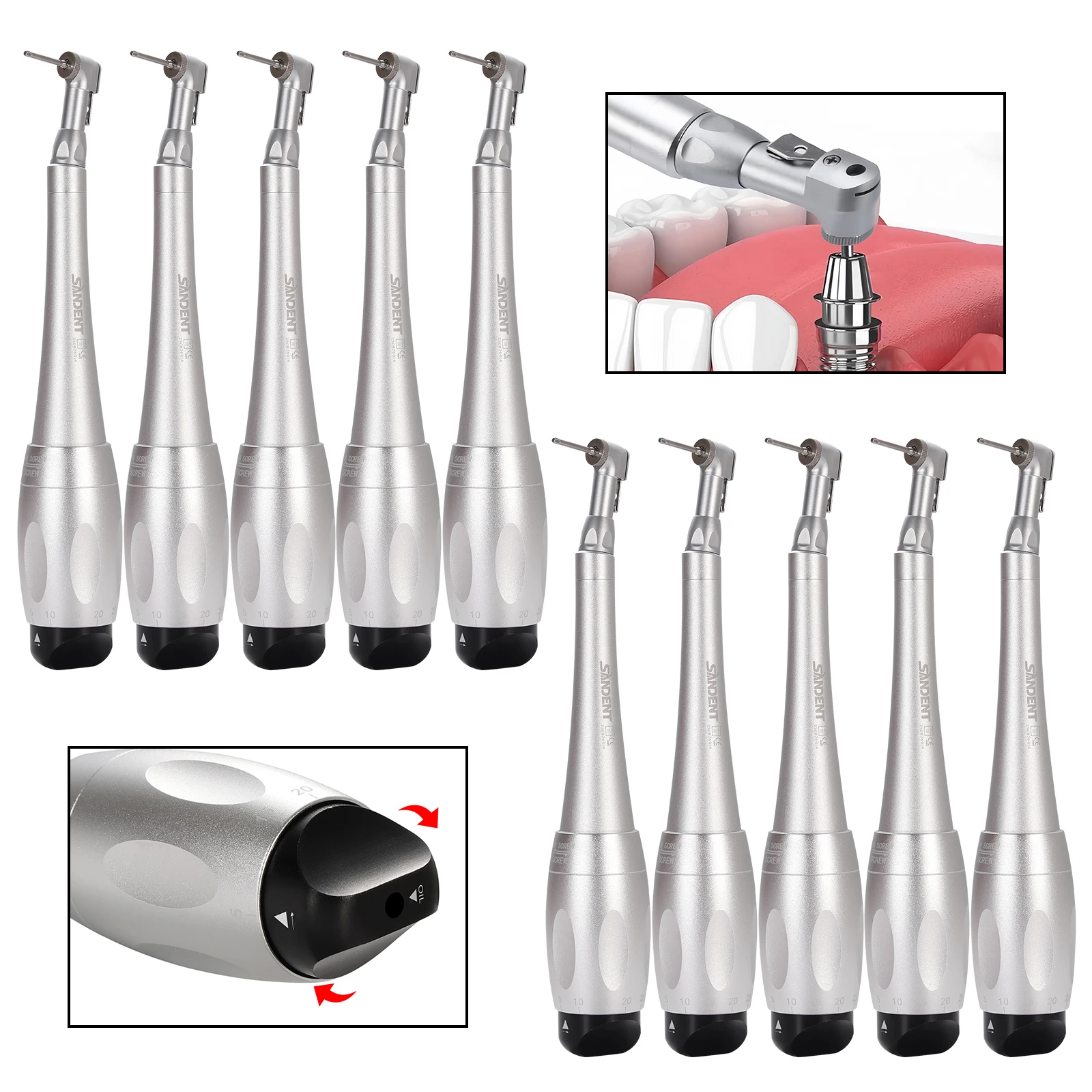 

1-10 шт. универсальный хирургический ручной набор для зубных имплантатов, динамометрический ключ, инструмент 16/14, винтовые отвертки для винтов для зубного имплантата