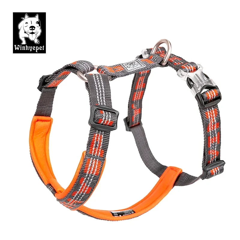 Winhyepet Dog Harness YH1802 Back-Slip Pet Straps No Pull 3M Reflective Material Walking Traveling for Large Small