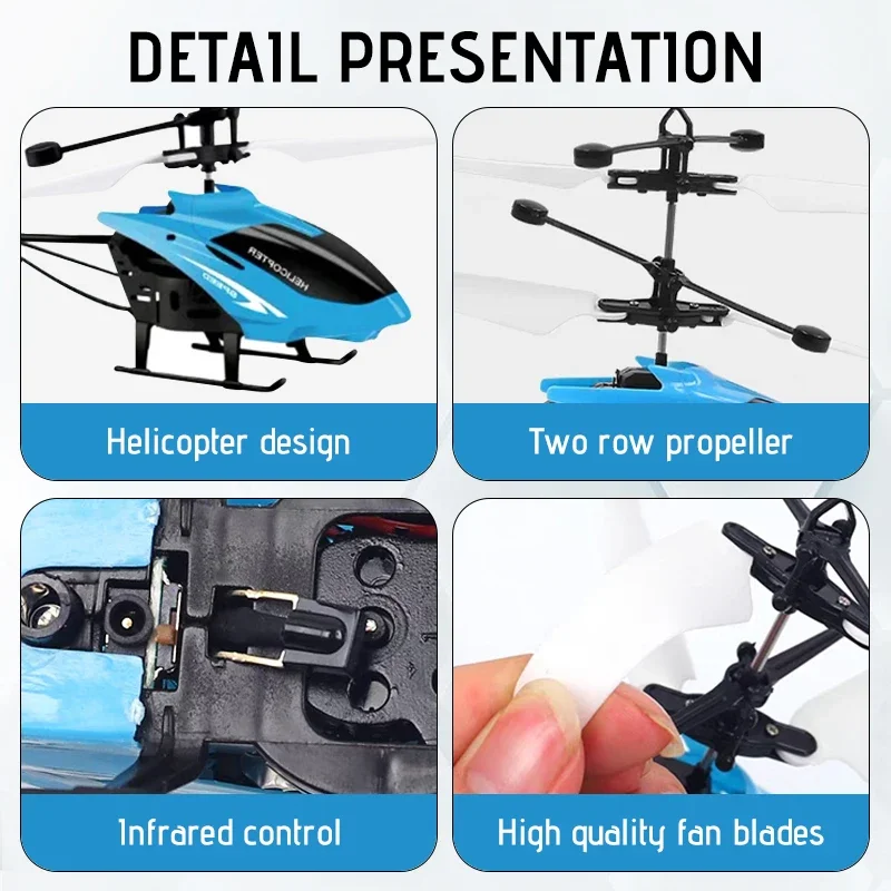 Rechargeable Mini RC Drone Remote Safe Fall-resistant RC Helicopters Drone Children Toys