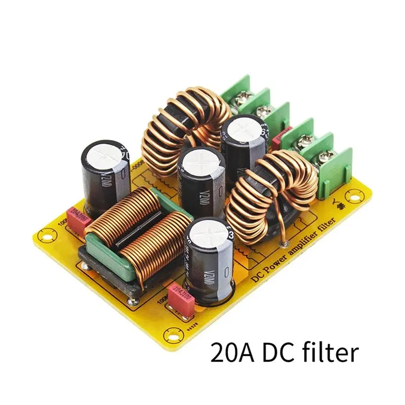 [NEW!CCDD】 EMC EMI 2A 4A 10A 20A DC LC Low Pass Power Filter 12V 24V Power Supply Ripple High-Frequency Noise Filter For CAR Aud