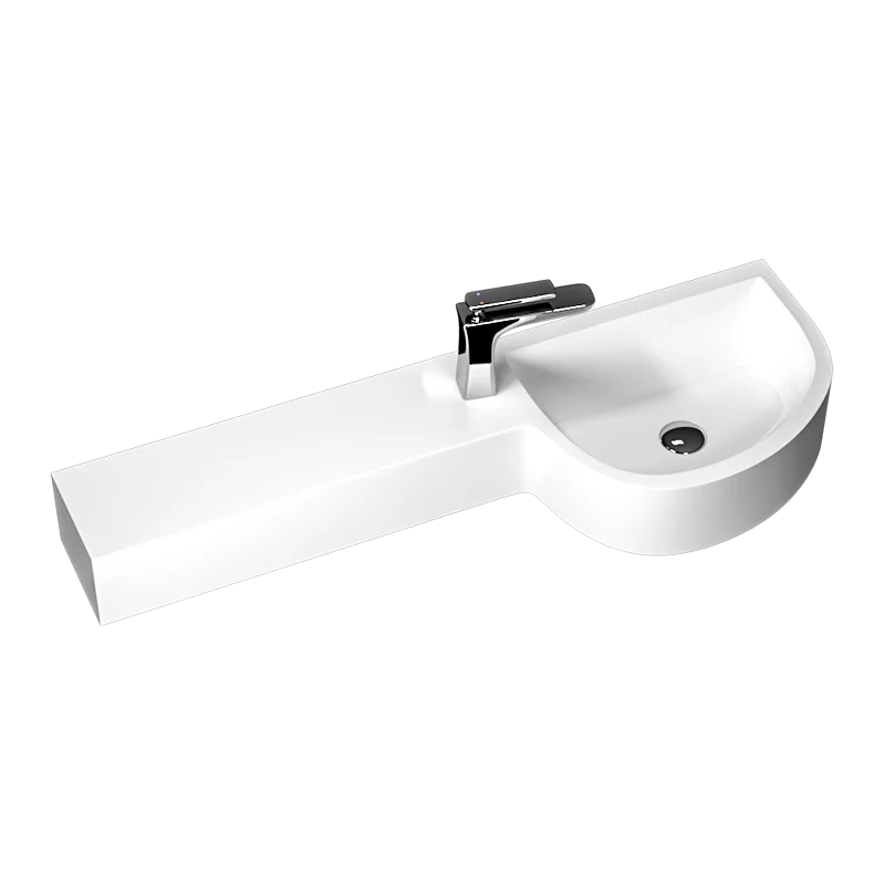Small apartment bathroom mini artificial stone washbasin, small size, wall-mounted, household toilet significant other12