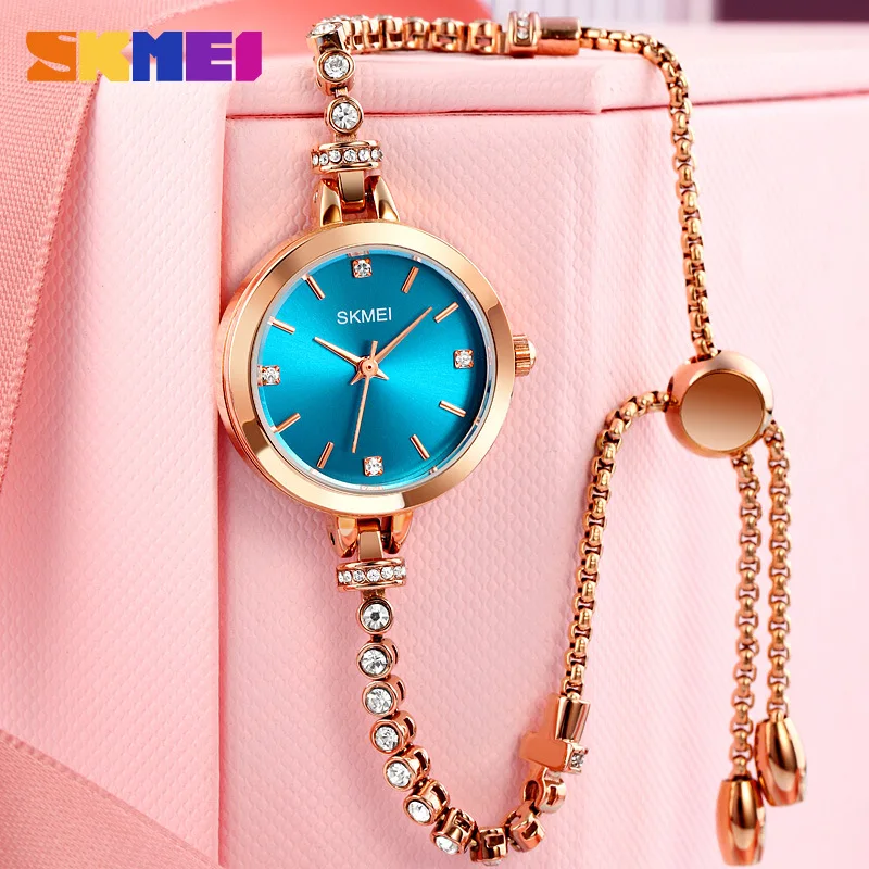 Reloj de pulsera redondo pequeño y ligero para mujer, reloj de cuarzo impermeable que combina con todo