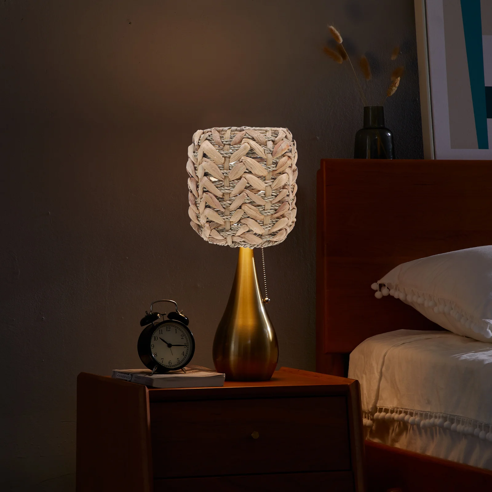 

Lightweight Straw Woven Pendant Lamp Shade Decorative Ceiling Light Cover for Living Room Bedroom Hotel Lamp Shades