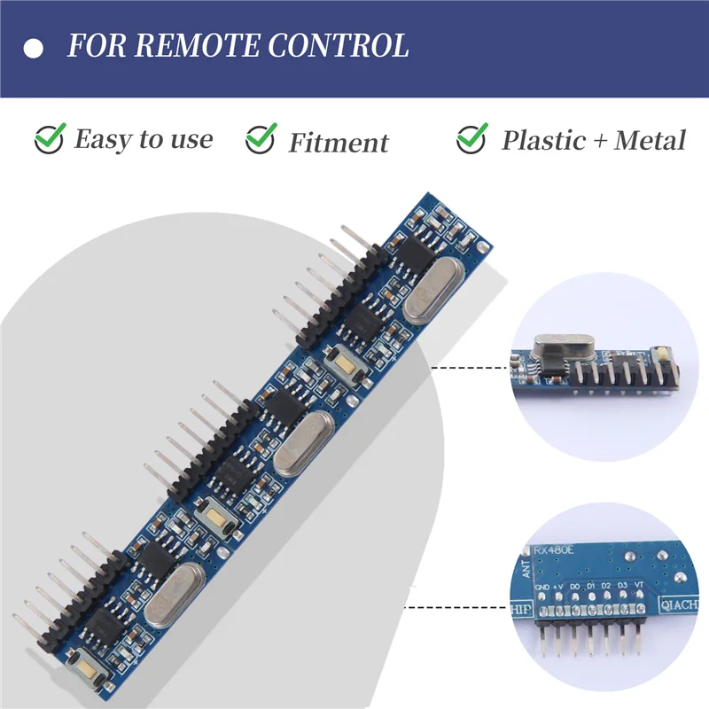 Eccellente trasmettitore e ricevitore modulo RF wireless RX480E-4WQB 433 Mhz 3 set Kit di collegamento in uscita a 4 canali per il controllo remoto