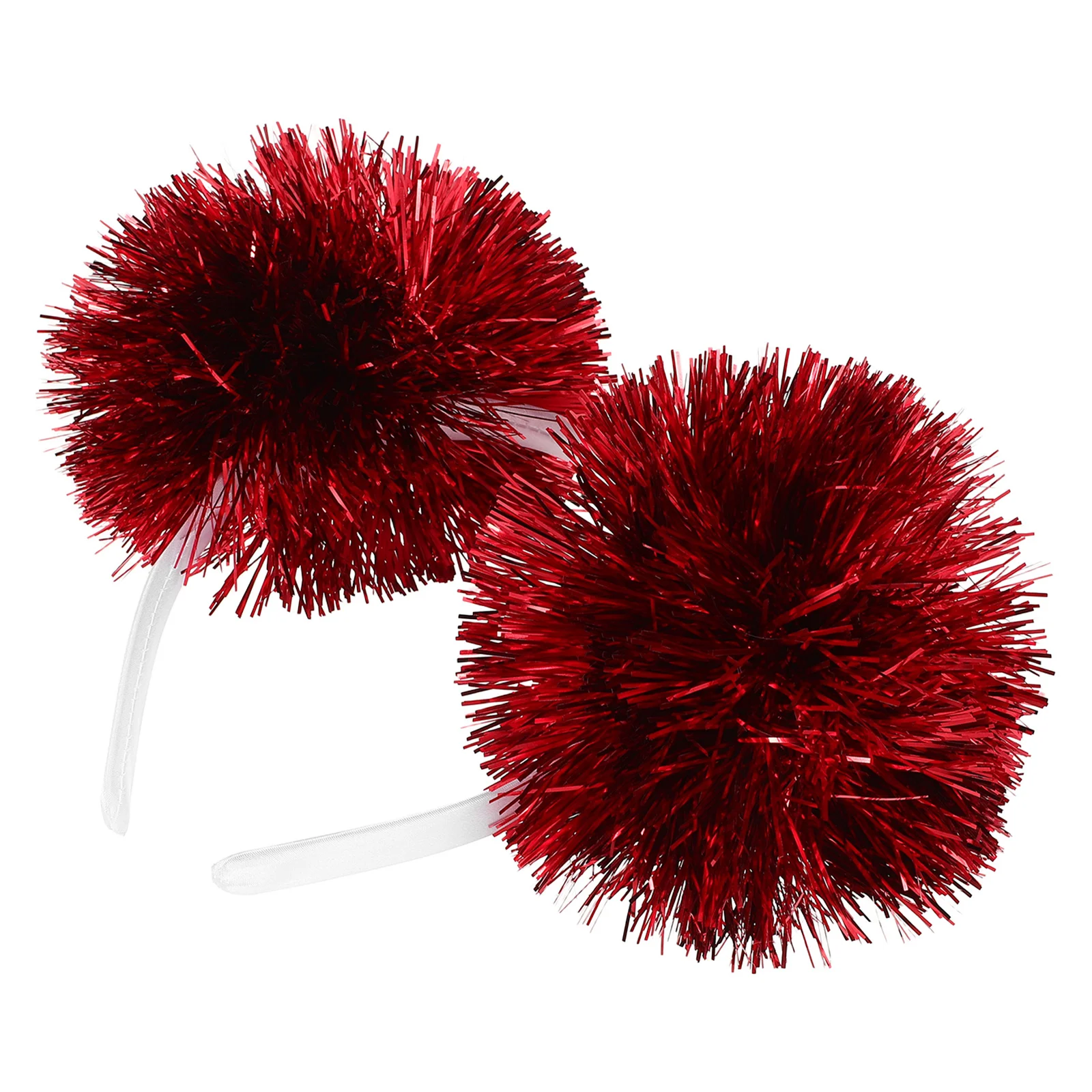 

Tinsel Foil Headband Glitter Tassel Pom Pom Disco Ball Kids Party Halloween Headband for Little Girls Costume Funny Headbands