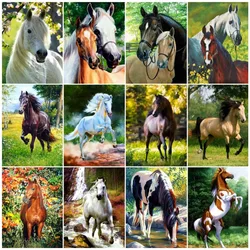 Full Square Drill Diamond Embroidery Horse Needlework Crafts 5D DIY Diamond Painting by Number Animal Craft Kit Decor for Home