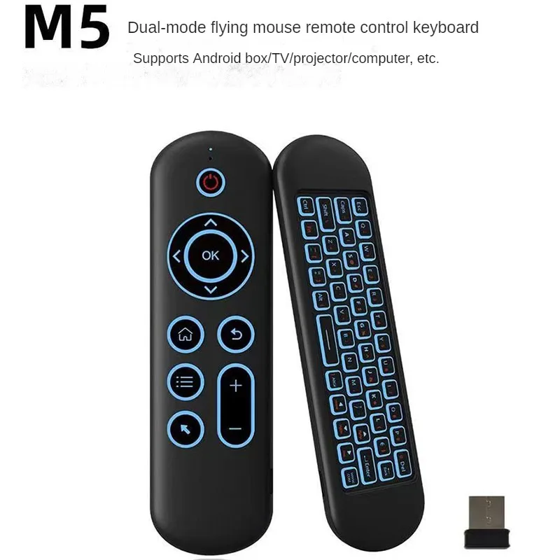 Air Mouse Keyboard Remote control 7 Color Backlit 2.4G+BT Mini Wireless Keyboard Flying Mouse Remote Motion Sensing for Smart TV