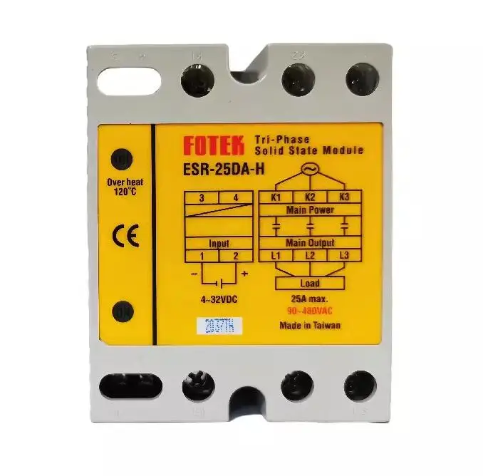 Original ESR Three Phase Solid State Relay ESR-25DA-H ESR-40DA-H ESR-50DA-H ESR-80DA-H ESR-100DA-H