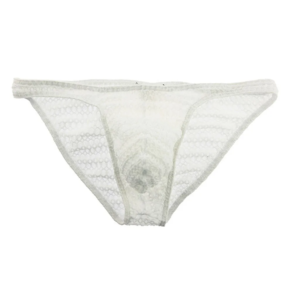 Mesh Underpants Lace Briefs Classic Style Briefs S-XL Size Options Breathable Mesh Men\'s Briefs Breathable Pouch