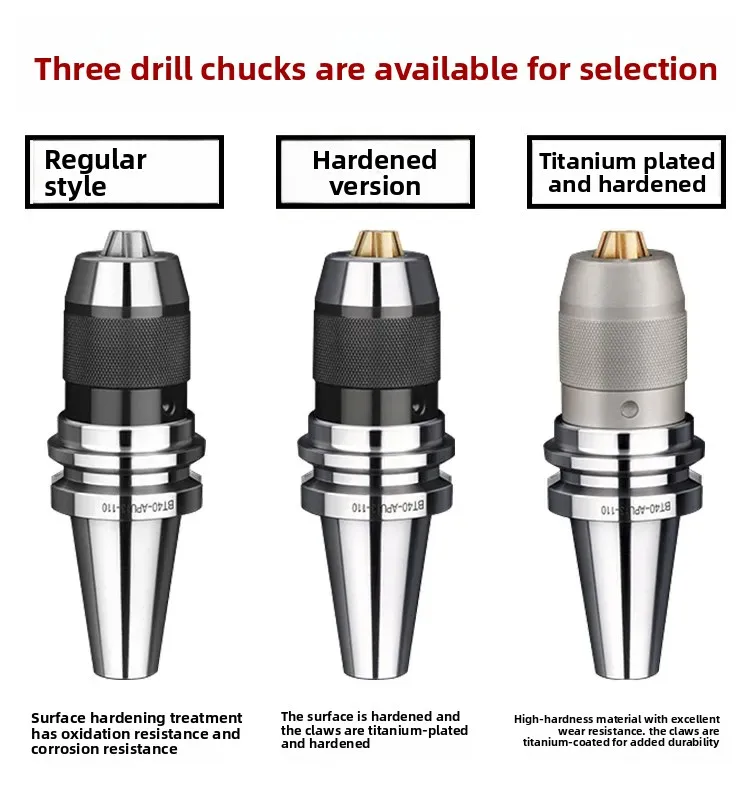 Original AUP Heavy Duty Drill Chuck Key Type Drill Chuck Adapter for Drill Press Lathe Electric Screwdriver
