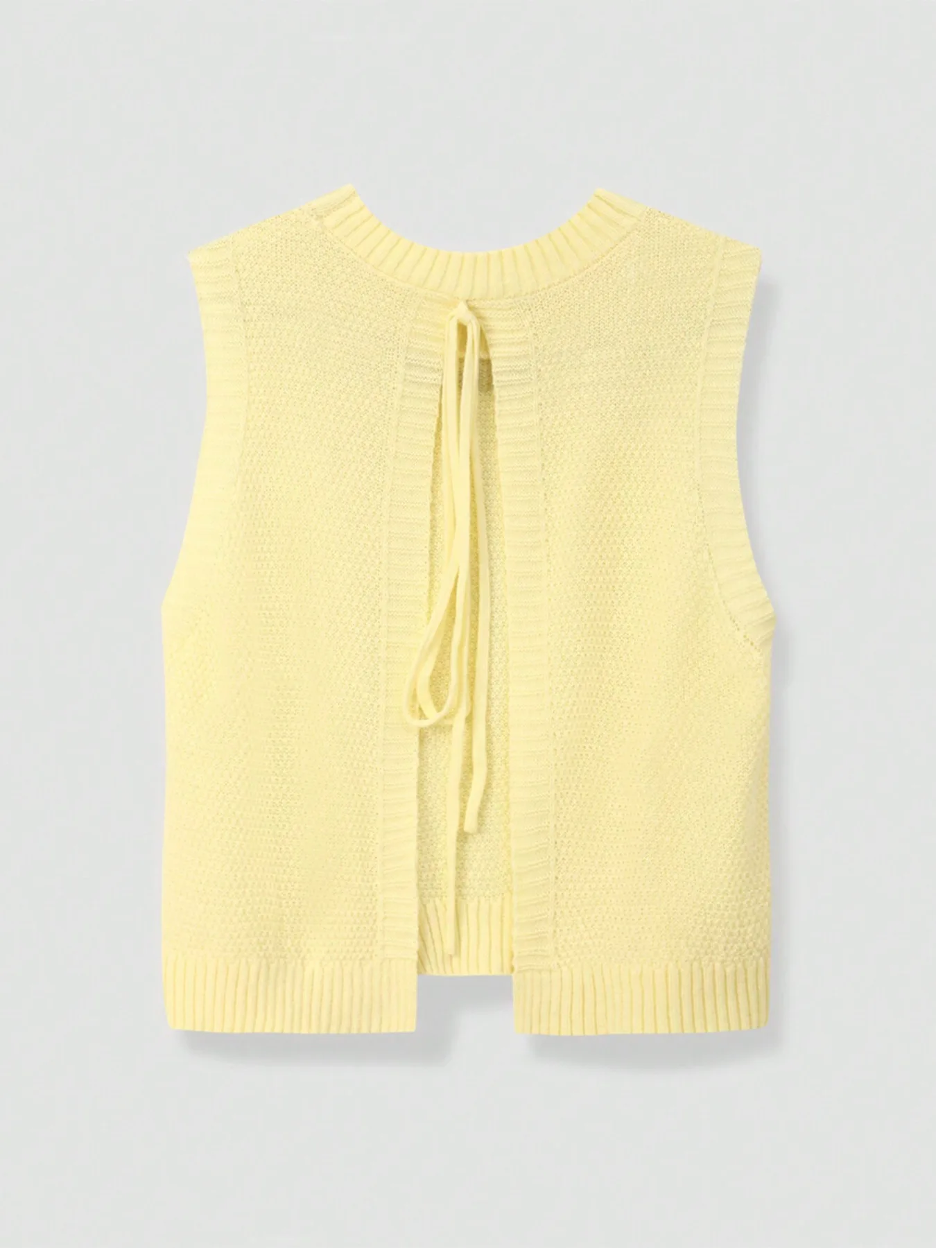 

Fashion Women's Tank Top 2025 Autumn/winter Latest Hot Selling Women's Knitted Sexy Backless Drawstring Top Vest Vest Vest