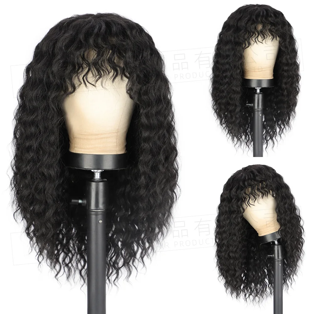 

Wig female chemical fiber high temperature silk long curly hair mechanism wig headgear wigs