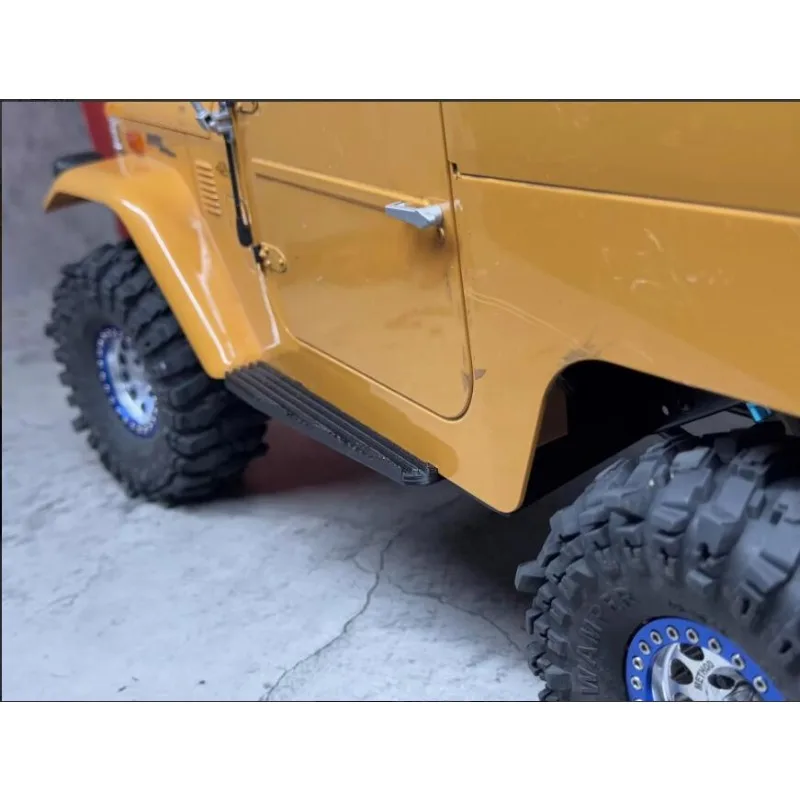 Fit 1/10 FMS FJ40 Side Step Guards,Combine Step Skid Plate Body Bracket,Direct Stock Hole Installation High Strength Mod Parts