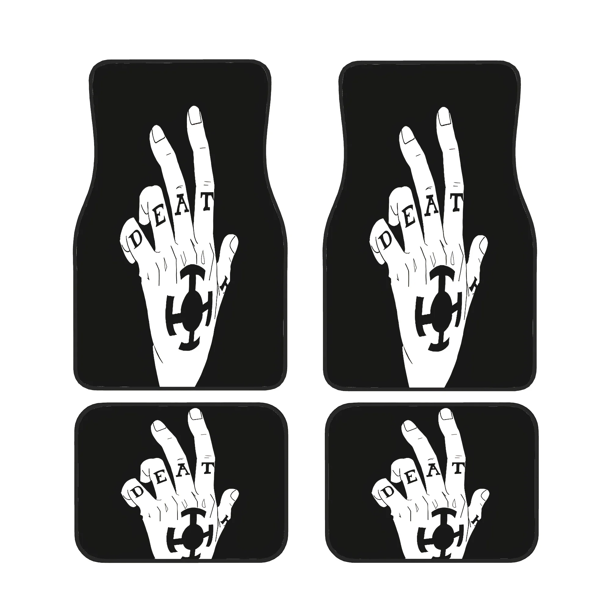 4pcs Of Car Floor Mats And Cargo Liners. Featuring Unique Stylish Patterns, Suitable For Front And Rear Seats Of All Vehicles, T