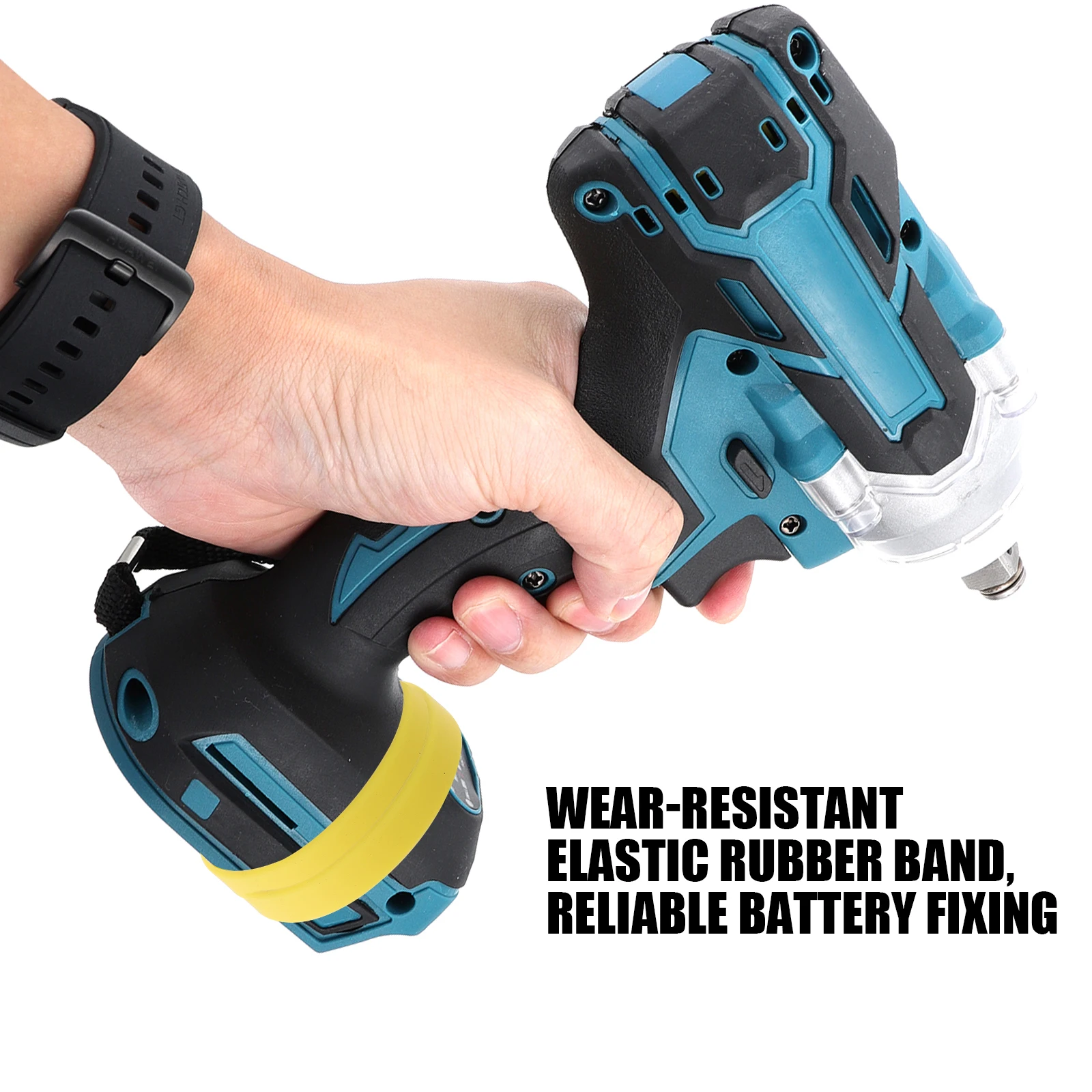 6 قطع من حزام المفتاح الكهربائي المتين المطاطي المرن المضاد للخياطة لأداة التثبيت العالمية