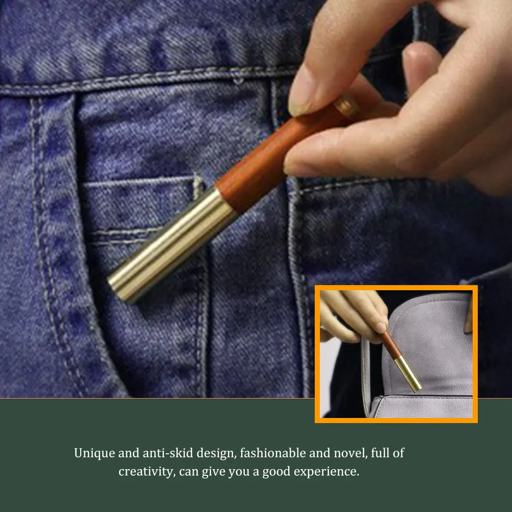 

Premium Wood Metal Calligraphy Fountain Pen Compact Mini Pocket Writing Pen for Students Kids Office Travel Gift Fine Tip