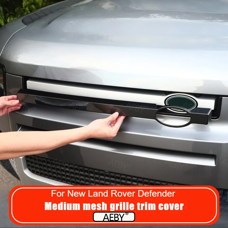 For New Land Rover Defender 2020-2026 Front hood grille decorative cover,Medium mesh grille trim cover,protect decoration