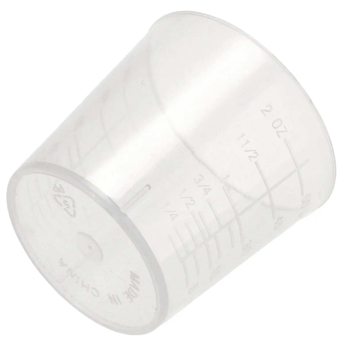40Pcs 60Ml Transparent Plastic Measuring Cups Graduated Markings Permanent School Laboratory Resin Paint Mixing