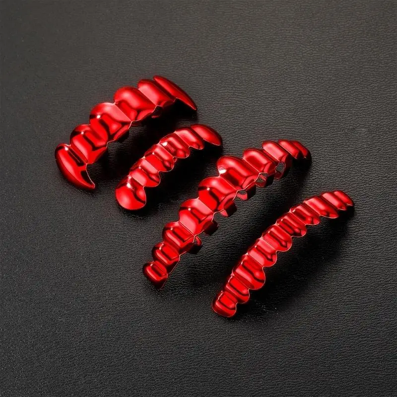   Pointed Tooth Cover Set with Upper and Lower Pieces for Costume Wear