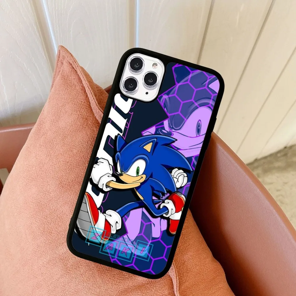 Anime Cartoon S-Sonics H-Hedgehogs Phone Case Silicone PC+TPU For Samsung S10 20 30 22 23 24 Plus Lite Ultra Cover