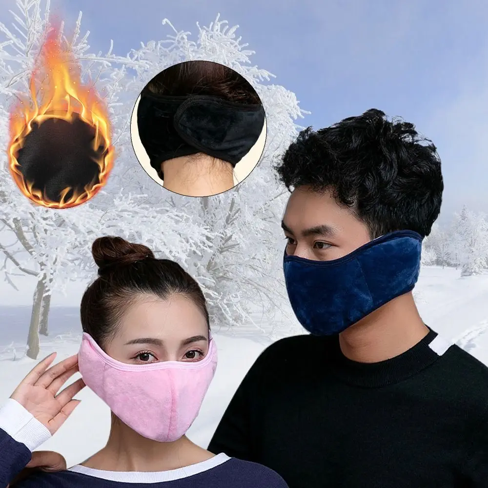 Mode Pluche Rijden Winddicht Masker Koudbestendig Winter Warm Gehoorbescherming Masker Thermische Oorbeschermers Voor Vrouwen Man