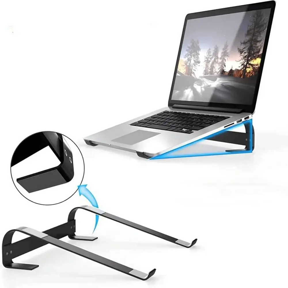 

Aluminum Alloy Laptop Stand Ergonomic Anti-Slip Silicone Notebook Support Portable Foldable Laptop Holder Home Workspace