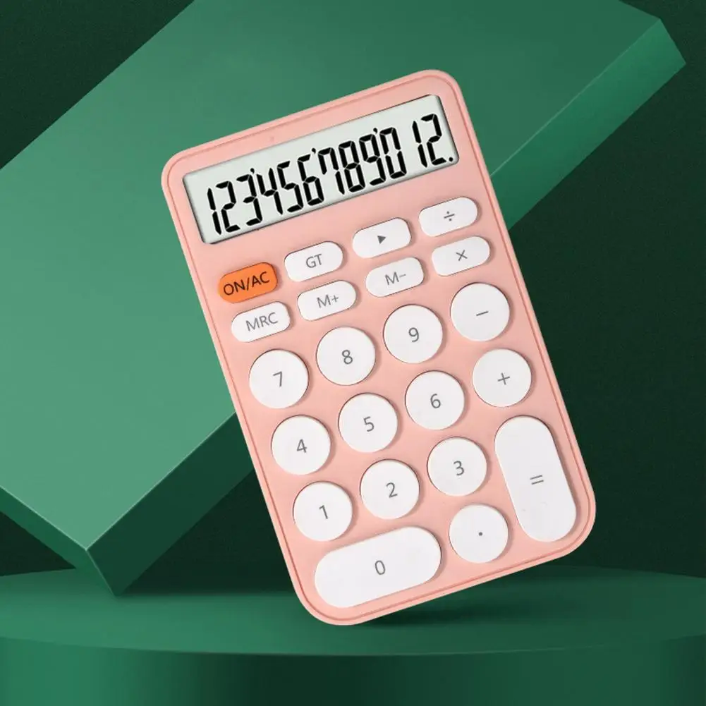 Business Calculator  Portable Low Noise Anti-skid Base  Easy Read Electronic Calculator Office Equipment