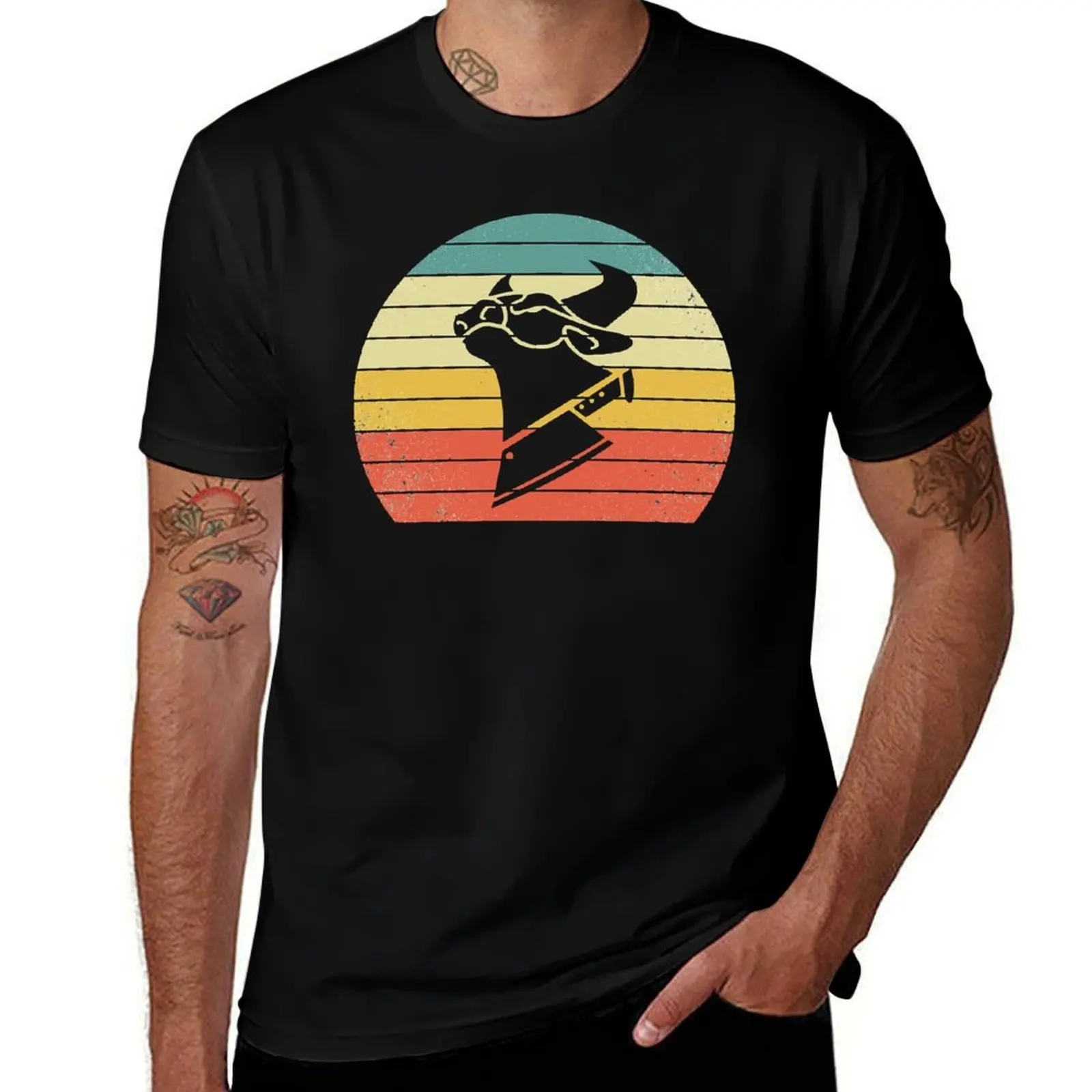 

Retro The Updated Days Cow Chop - Cow Chop Logo Funny Sunset T-Shirt t shirts with prints man t shirt summer T-shirt