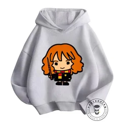 Harry Potter Kawaii Winter Wear Kids Soft Hoodies with Engaging Q-Version Designs Perfect for Cold Weather and Casual Tops Looks