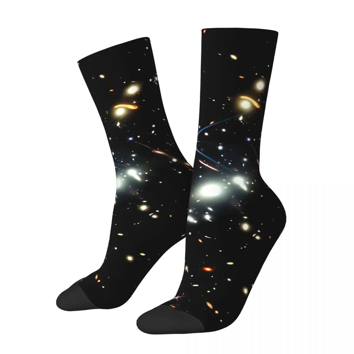 

Vintage James Webb First Image Deep Field Space Men's Socks Harajuku Pattern Printed Happy Crew Sock