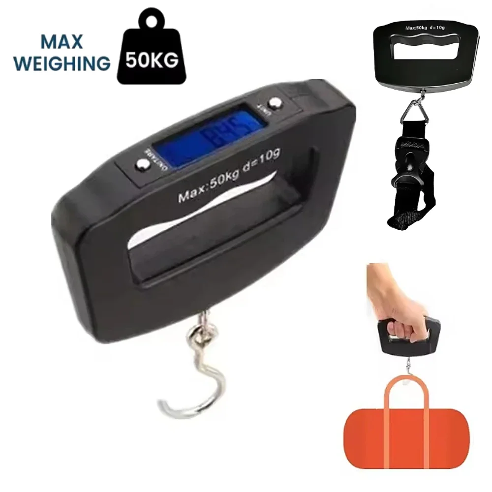 50kg/10g Digital Luggage Scale Electronic Portable Suitcase Travel Weighs With Backlight Electronic Travel Hanging Scales