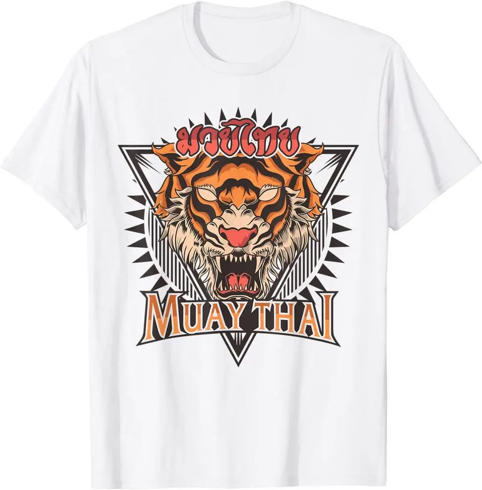 Tigar Muay Thai Vintage Kickboxing Training Shirt For Men Clothing Women Short Sleeve Tees High Quality 100%Cotton