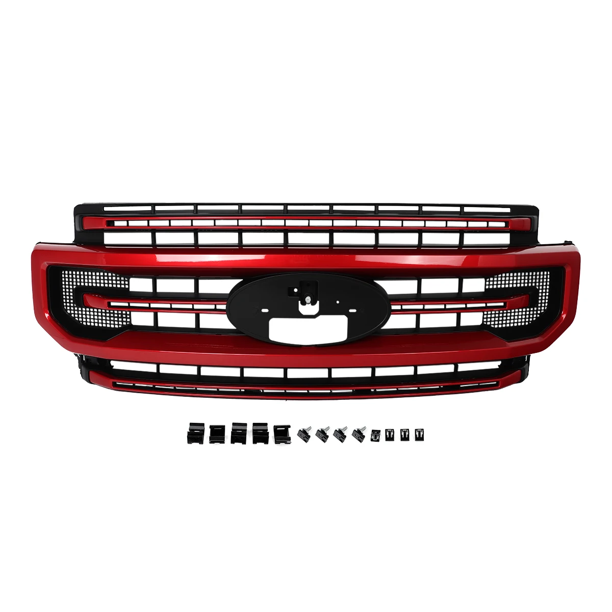 Rapid Red D4 Platinum Grille Front Bumper Upper Air Inlet Grille For 2020 2021 2022 Ford F250 F350 F450 F550 Super Duty Magickit