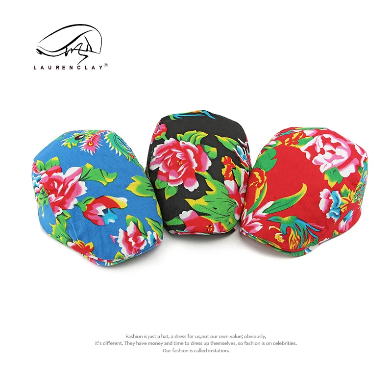 Northeast Fabric Hat Female British Retro Beret Personalized Ethnic Style Peaked Cap Casual Advance Hats Men's Fashion