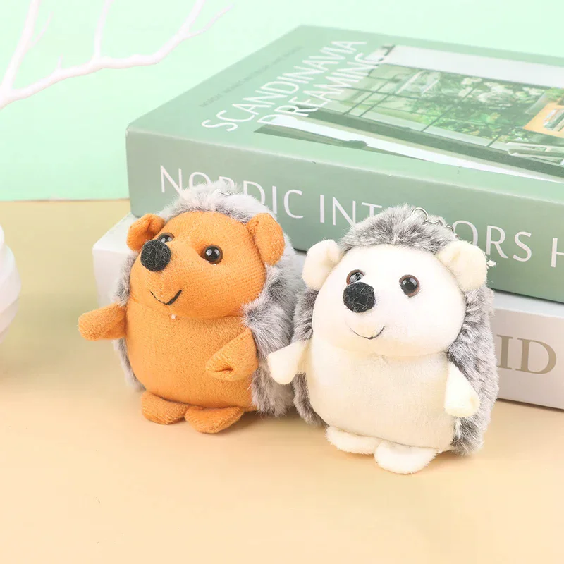 Cute Hedgehog Plush Toy Cartoon Animal Pendant Soft Stuffed Doll Keychain Backpack Car Bag Key Ring Decor Kid Gift