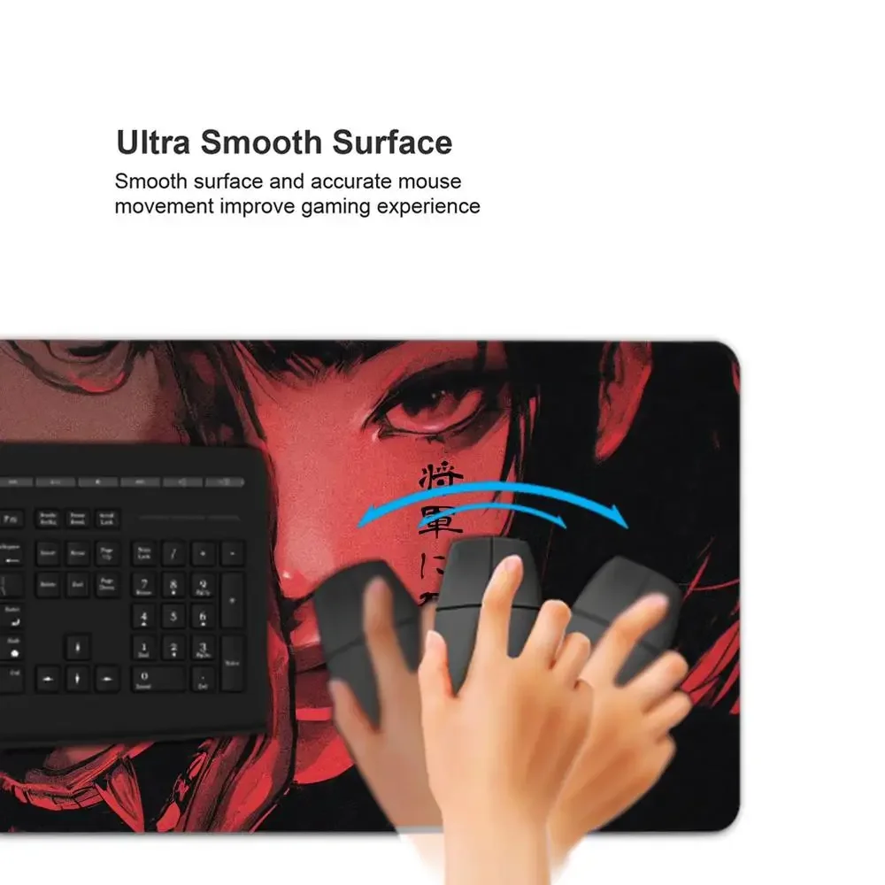 40x90cm Gaming Samurai Oni Mouse Pad Japan Mask Girl Deskmat Large Gamer Professional Premium Mousepad Speed Control Accessories