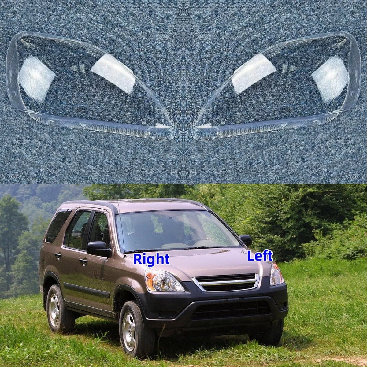 

For Honda CRV CR-V 2002 2003 2004 Articulos Para Autos Replace A Transparent PC Car Lights Shell Headlight Glass