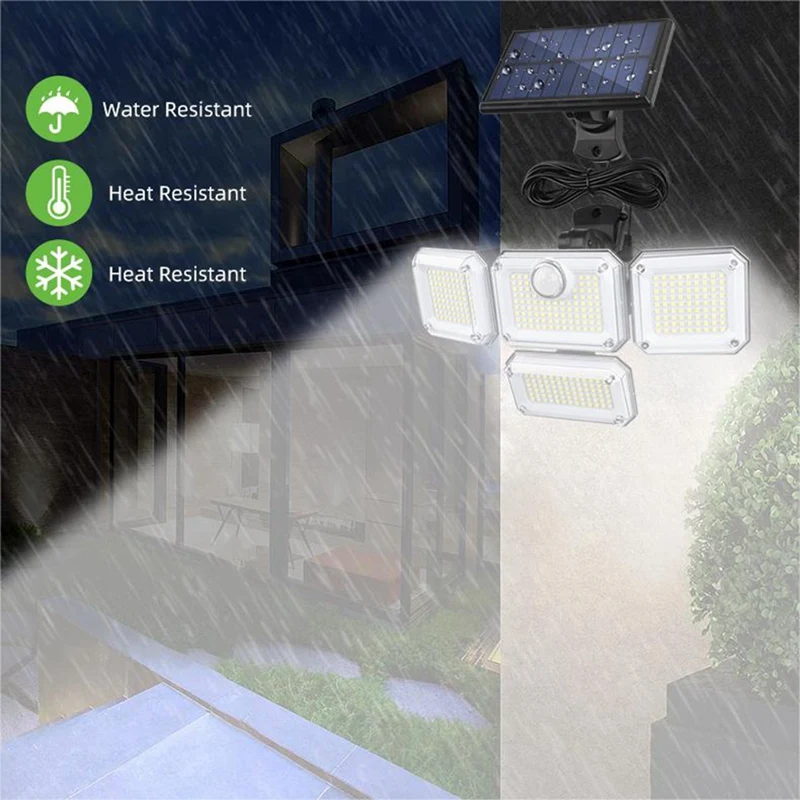 1 Stuk Buitenwandlamp Inductieve Garage Straatlantaarn Led Verstelbare 4 Kops Schijnwerpers Tuin Tuin Straatverlichting