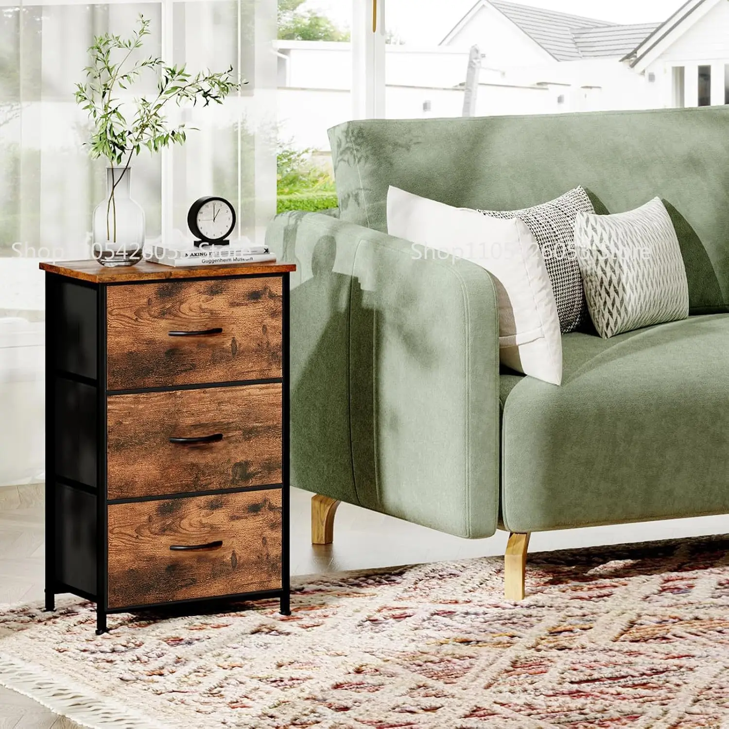 Cloth cabinet Home foldable storage box Dormitory storage box Clothing non-woven dustproof bedside table storage