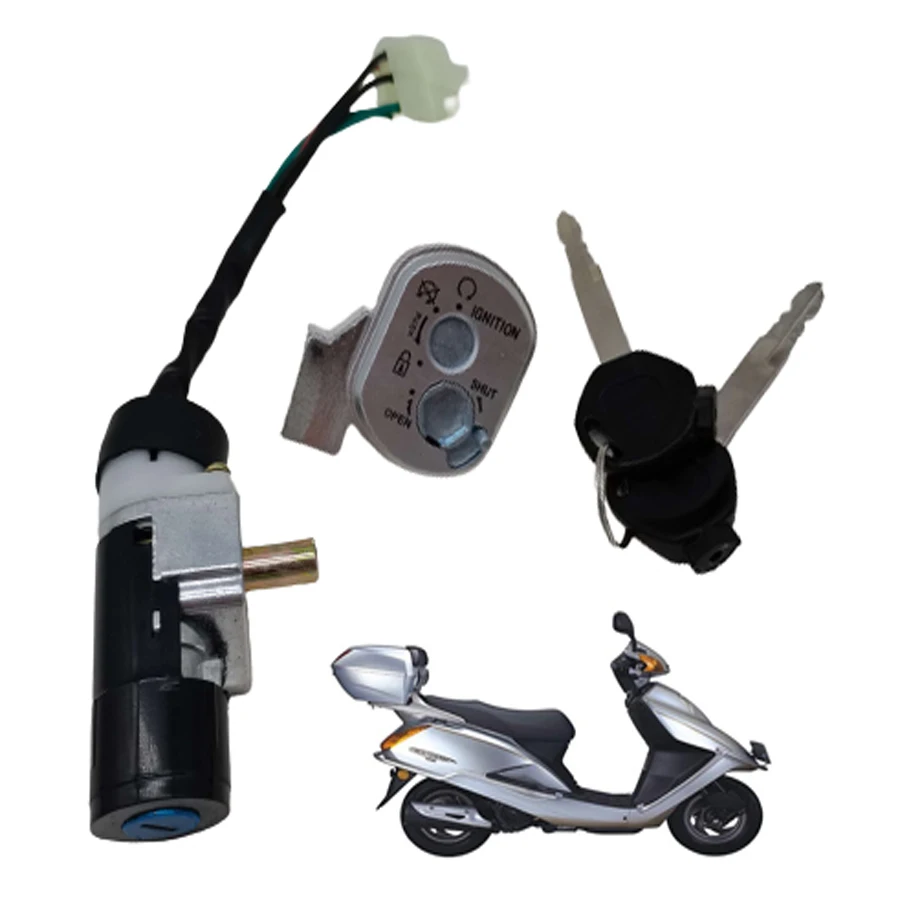 

B005 Scooter Battery Charger Mini Lock 5 Wires For WH125T WH125 Electric Battery Door Mini Locks with 2 Keys