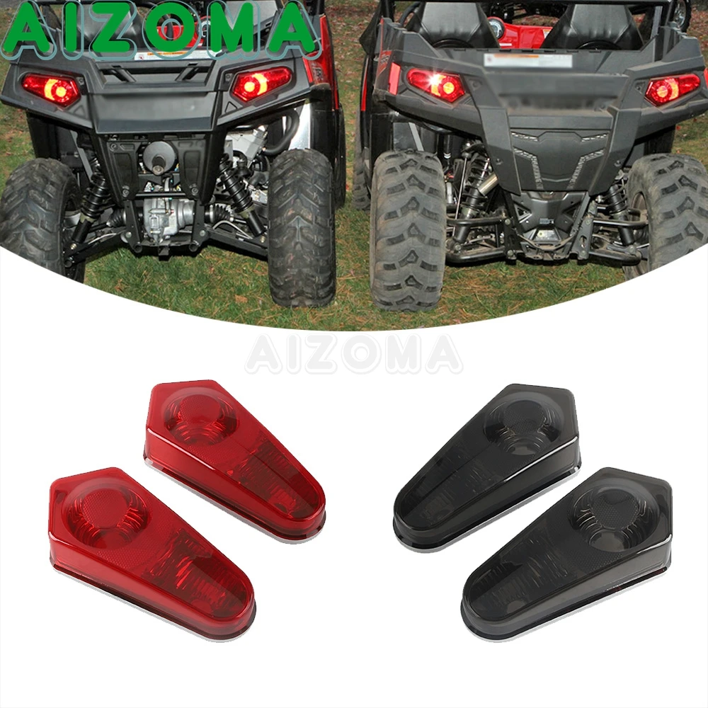 Tail Lampshade For Polaris Sportsman 500 700 800 850 550 570 400 1000 RZR ATV Tail Light Housing W/ Wire Socket 2411153 2411154