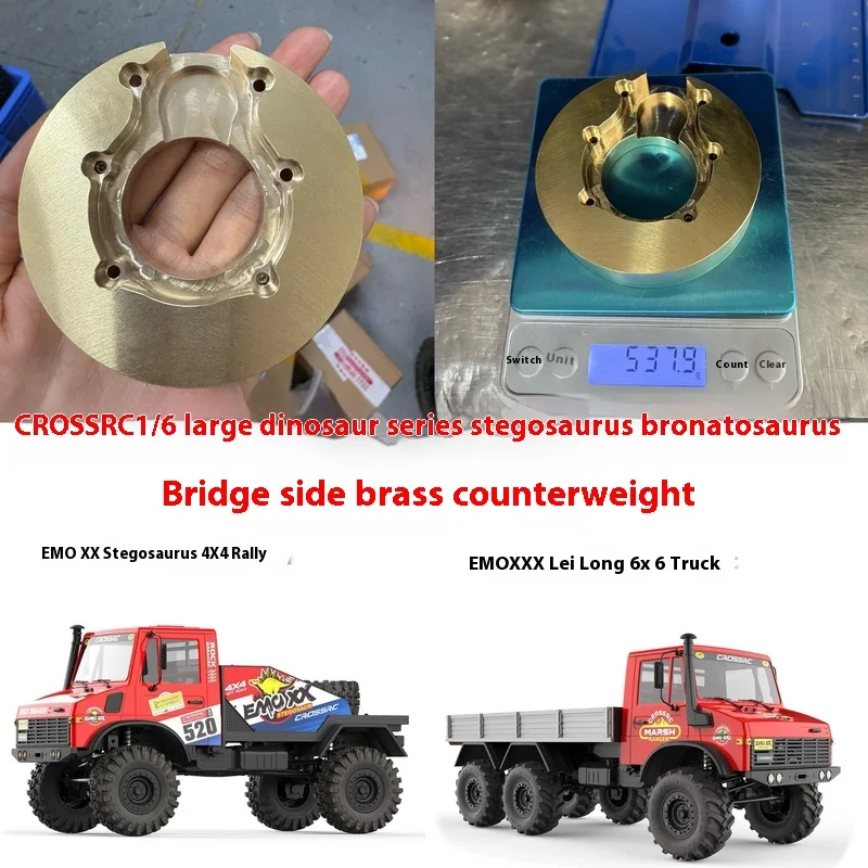 Crossrc Emo Xx 1/6 Grote Dinosaurus Klimmen Terreinwagen Messing Brug Zijkant Contragewicht 2 Stuks Voor En Achter Universeel