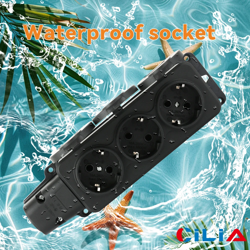Outdoor Power Outlet Extension - Multipresa da Esterno Impermeabile, 1/2/3/4 Prese,