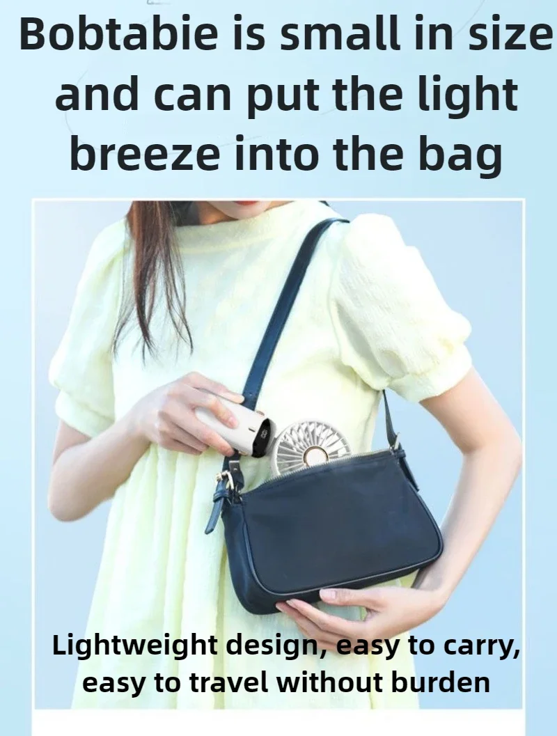 Ручной цифровой дисплей, небольшой вентилятор, 12000 мАч, бесшумный офисный стол, USB-электрический вентилятор, портативный портативный зарядный вентилятор, складной, 5 передач